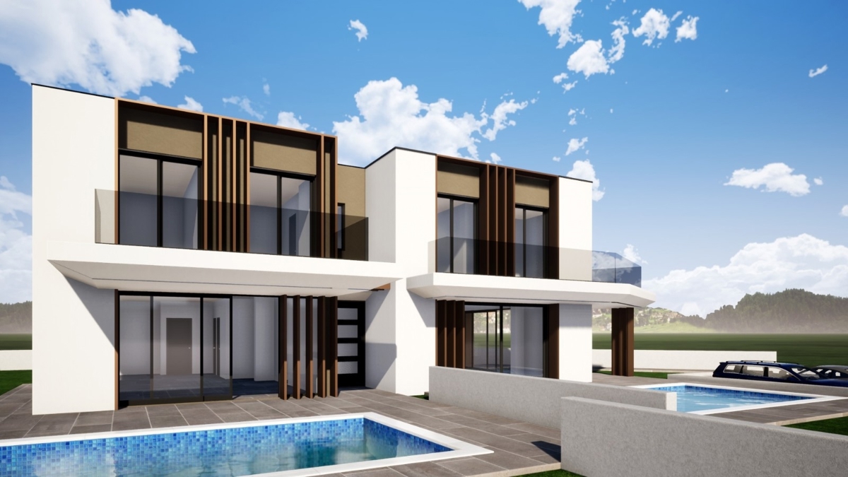 OTOK KRK, okolica mesta Krk - Gradbeno zemljišče s pogledom na morje