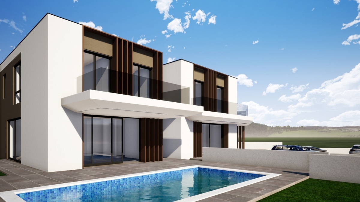 OTOK KRK, okolica mesta Krk - Gradbeno zemljišče s pogledom na morje