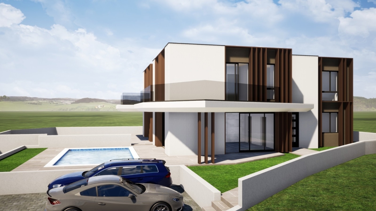 OTOK KRK, okolica mesta Krk - Gradbeno zemljišče s pogledom na morje