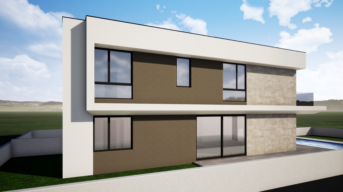 OTOK KRK, okolica mesta Krk - Gradbeno zemljišče s pogledom na morje