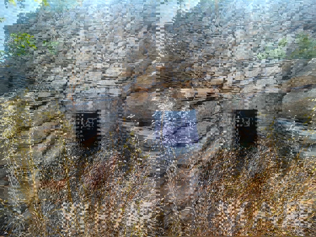 Dvojček s kamnitimi kočami v Bogomolju