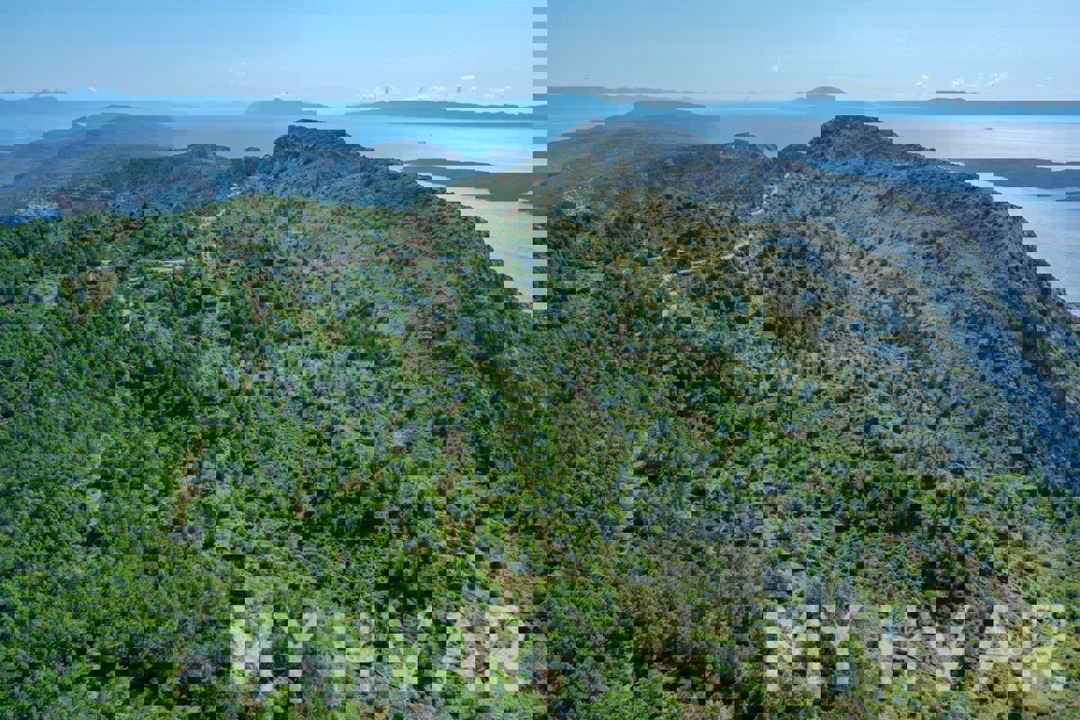 Zemljišče s panoramskim razgledom in hišo