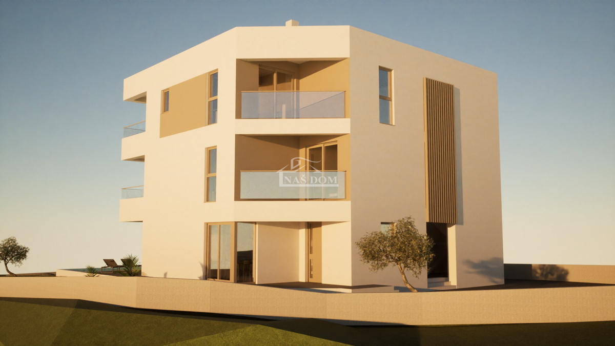 Vodice - Luksuzno stanovanje S1 z vrtom na mirni lokaciji, novogradnja