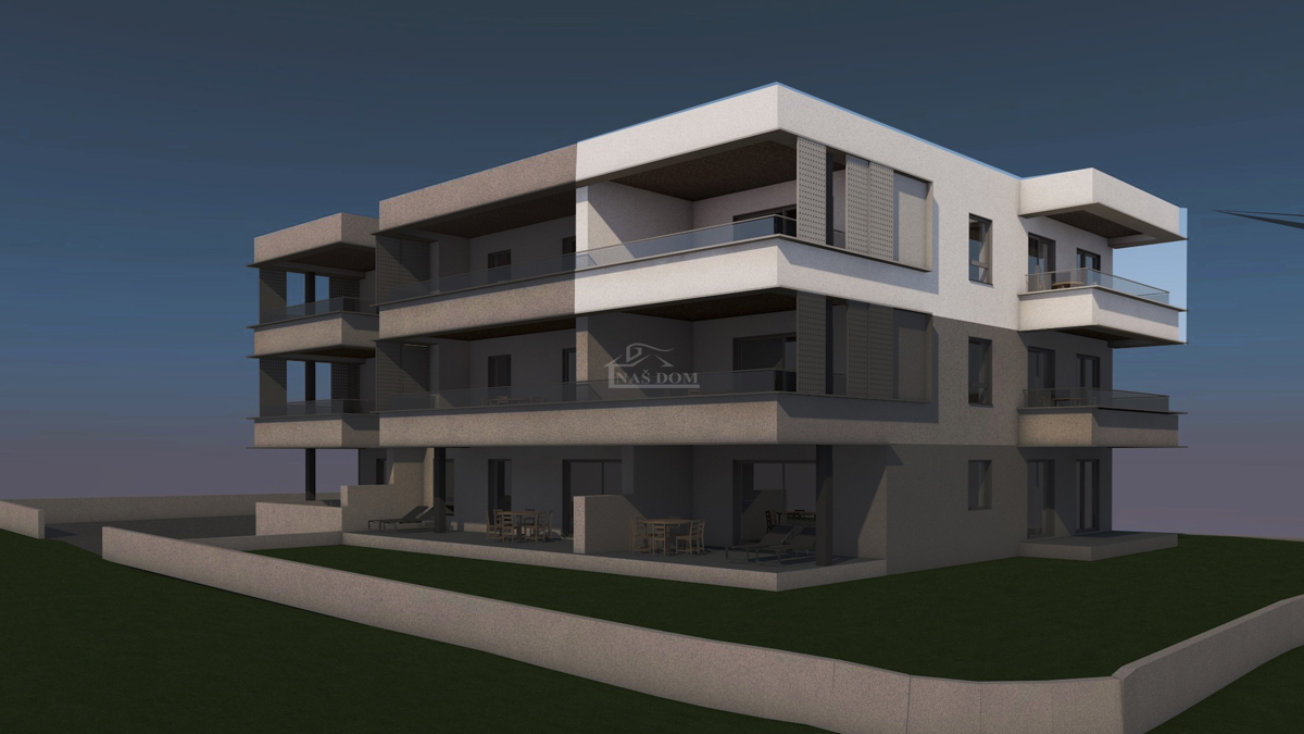 Vodice - Trosobno stanovanje S9, II. nadstropje, pogled na morje - PRILOŽNOST