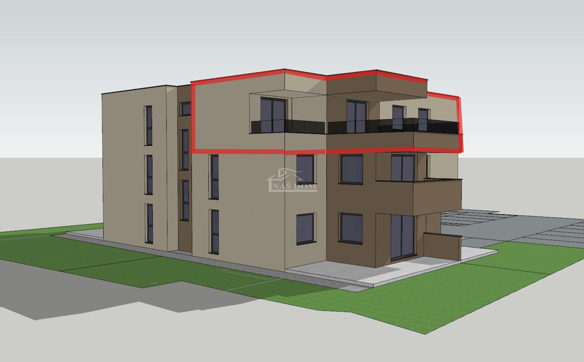 Vodice - predprodaja - Trosobno stanovanje S9, 104,77 m2, II. nadstropje