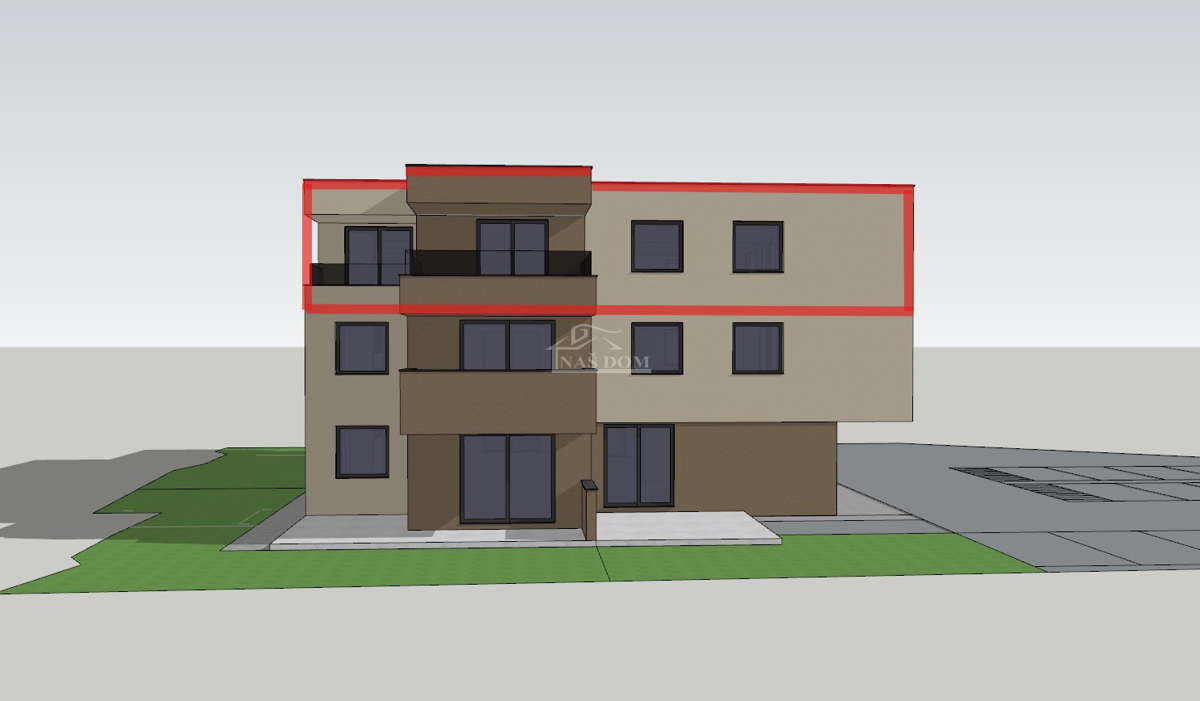 Vodice - predprodaja - Trosobno stanovanje S9, 104,77 m2, II. nadstropje