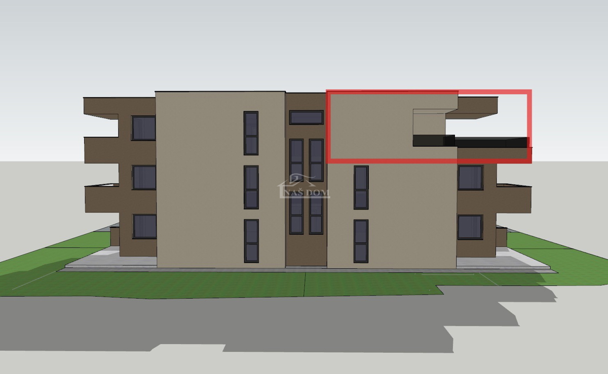 Vodice - predprodaja - Trosobno stanovanje S9, 104,77 m2, II. nadstropje