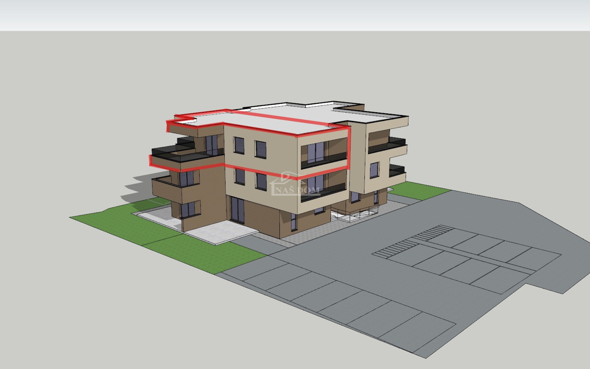 Vodice - predprodaja - Trosobno stanovanje S9, 104,77 m2, II. nadstropje