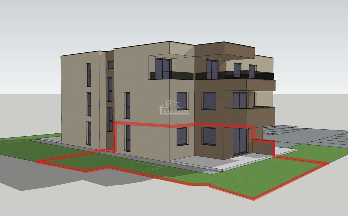 Vodice - pritličje stanovanje z vrtom in 2 parkirnima mestoma, S1 - 81,69 m2