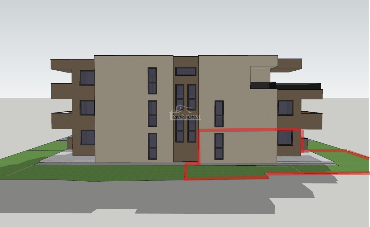 Vodice - pritličje stanovanje z vrtom in 2 parkirnima mestoma, S1 - 81,69 m2