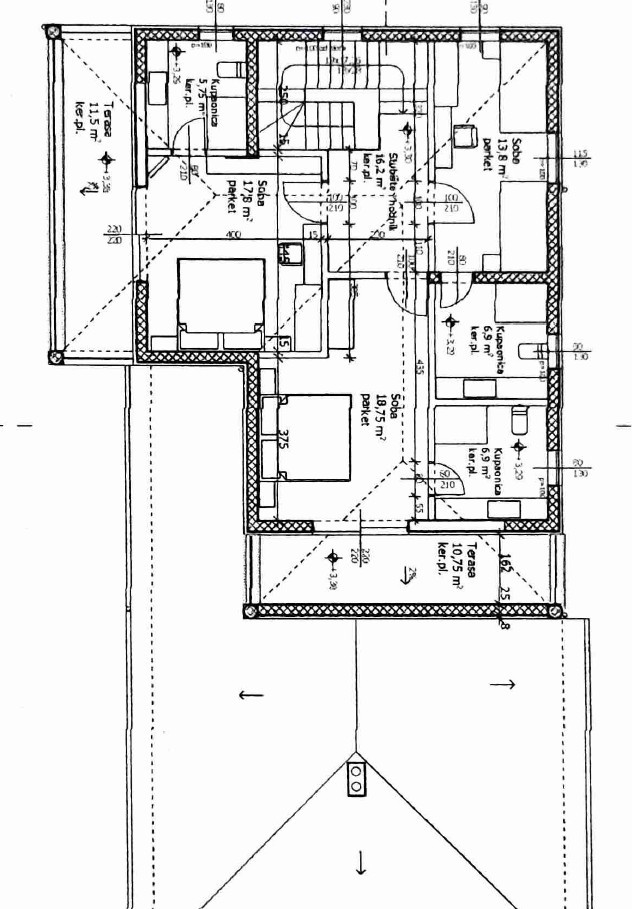Vodice – zemljišče 879 m² z dovoljenjem za hišo s bazenom