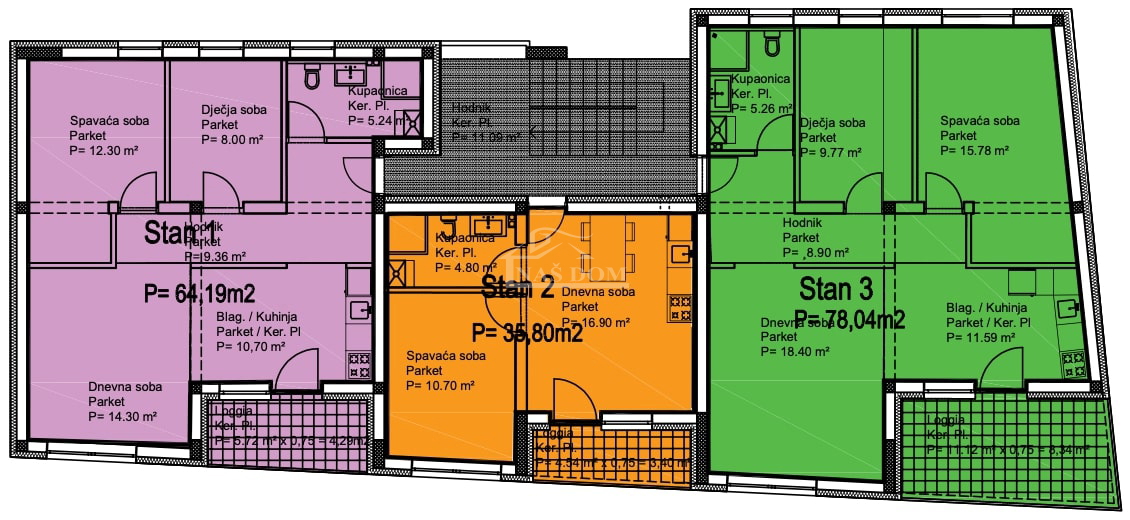 Vodice, Srima - NOVOGRADNJA S2 stanovanje 1. nadstropje, 20 m od plaže
