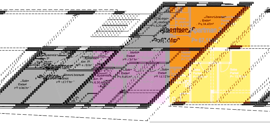 Vodice, Srima - NOVOGRADNJA S2 stanovanje 1. nadstropje, 20 m od plaže