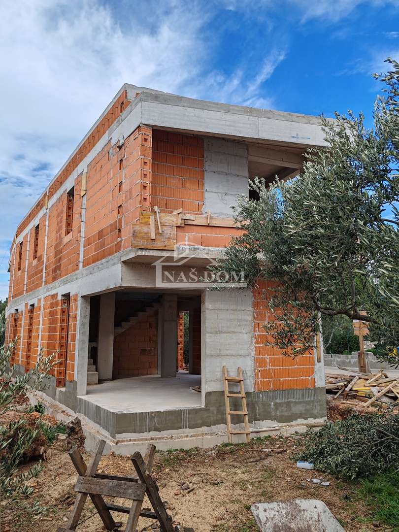 Žaborić - **NOVOGRADNJA** S1 dvojna kuća 70m od morja