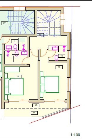 Vodice, Srima - NOVOGRADNJA S2 hiša 250 m od plaže