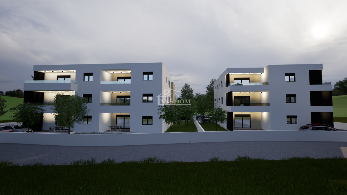 Vodice - *NOVOGRADNJA* S1 stanovanje z vrtom. 750 m od plaže