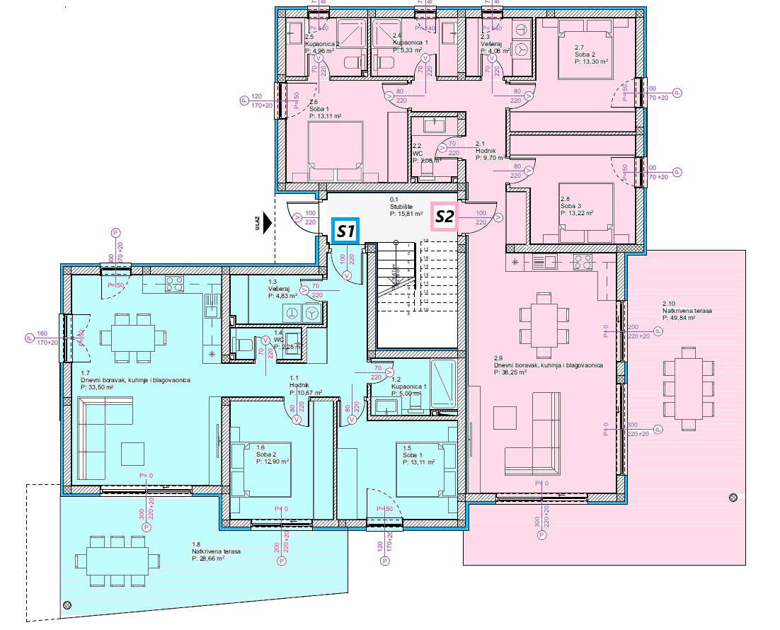 Tribunj - Luksuzno triosobno stanovanje S2 z vrtom, le 250 m od plaže