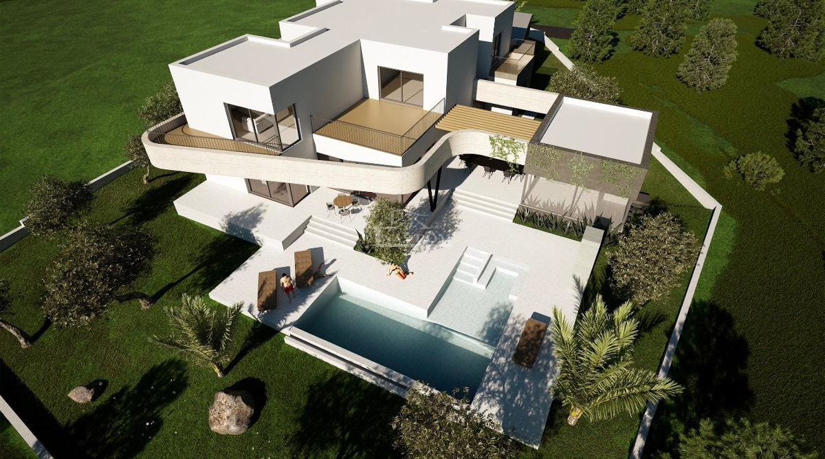 Vodice - Luksuzna oblikovalska vila z bazenom - roh bau