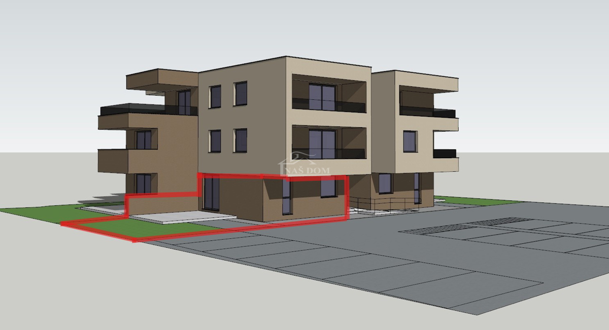 Vodice - predprodaja - Dvosobno stanovanje S3 z vrtom