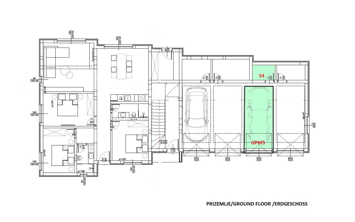 Vodice - S4 stanovanje s strešno teraso, pogled na morje