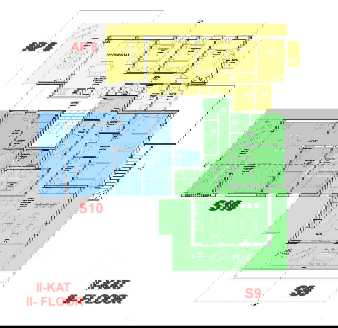 <Luksuzni stan A8 s krovnom terasom, 50m od plaže>