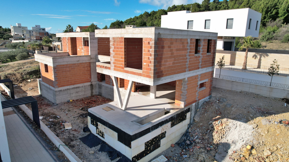 Vodice - Luksuzna dvojna kuća S1 s pogledom na morje