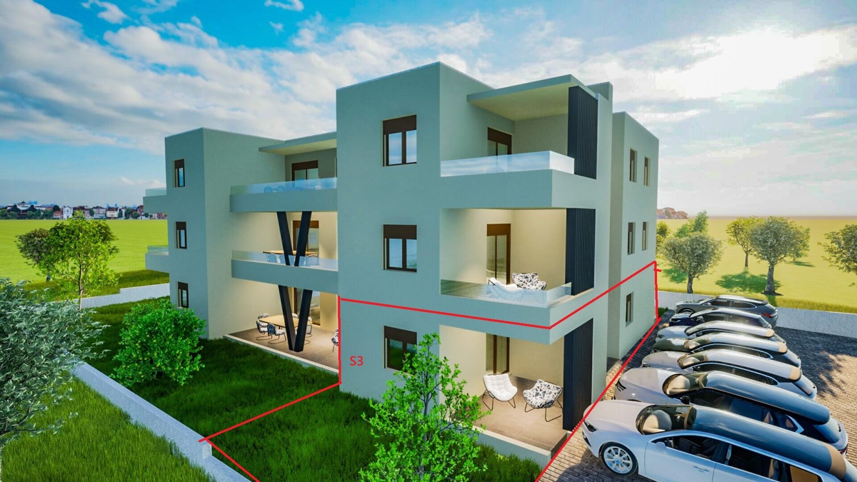 Vodice - *NOVOGRADNJA* S3 stanovanje z vrtom, 500 m od centra