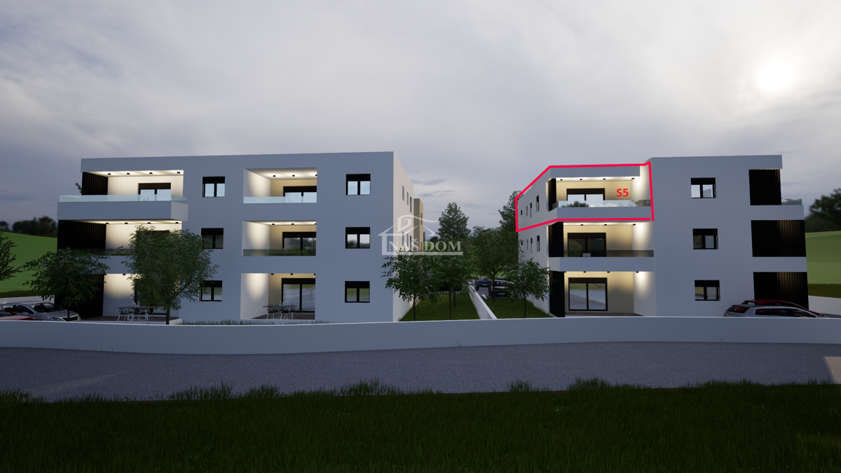 Vodice - *NOVOGRADNJA* - stanovanje S5, II. nadstropje, pogled na morje