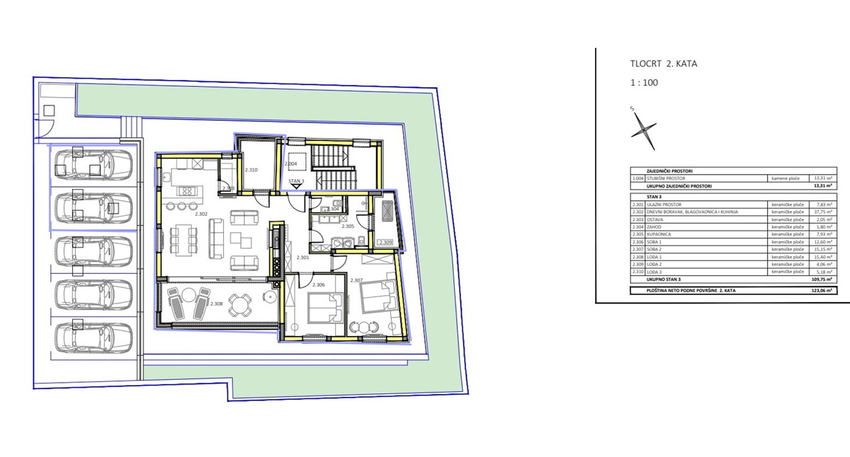 Vodice - EKSKLUZIVNA LOKACIJA POGLED NA MORJE Stanovanja v novogradnji