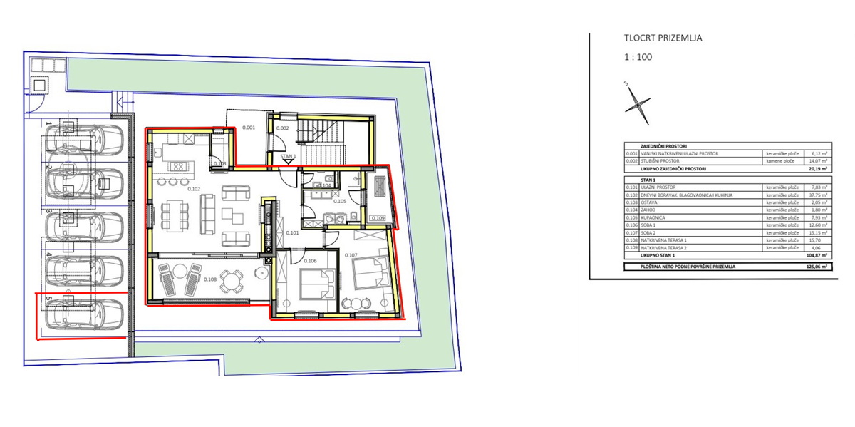 Vodice - EKSKLUZIVNA LOKACIJA POGLED NA MORJE Stanovanja v novogradnji