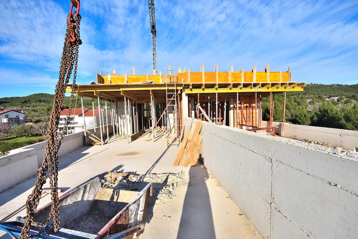 Tribunj, Sovlje - stanovanje s strešno teraso, pogled na morje