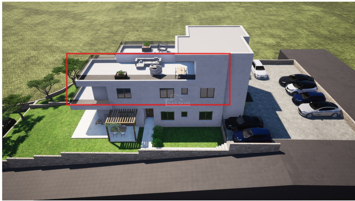 TRIBUNJ, SOVLJE - dvonadstropno stanovanje z razgledom na morje
