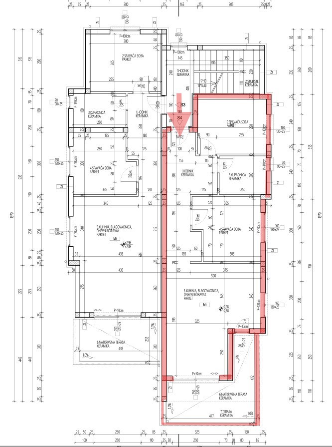 TRIBUNJ, SOVLJE - dvonadstropno stanovanje z razgledom na morje