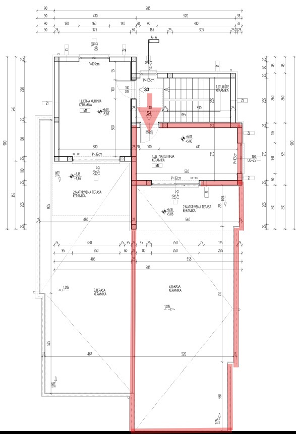 TRIBUNJ, SOVLJE - dvonadstropno stanovanje z razgledom na morje