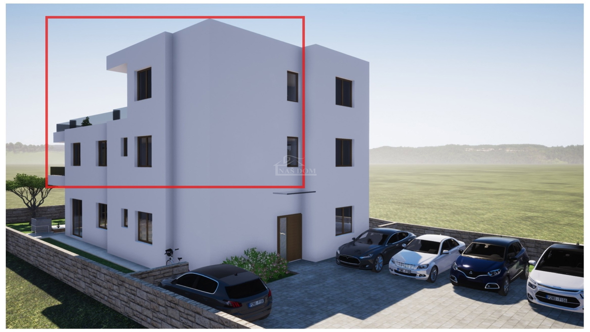 TRIBUNJ, SOVLJE - dvonadstropno stanovanje z razgledom na morje