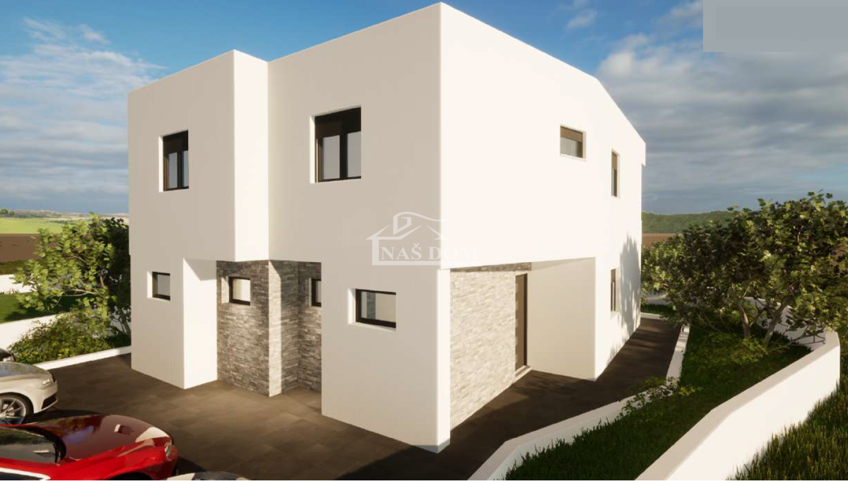 Vodice - **NOVOGRADNJA** S1 hiša na mirni lokaciji, 600 m od plaže