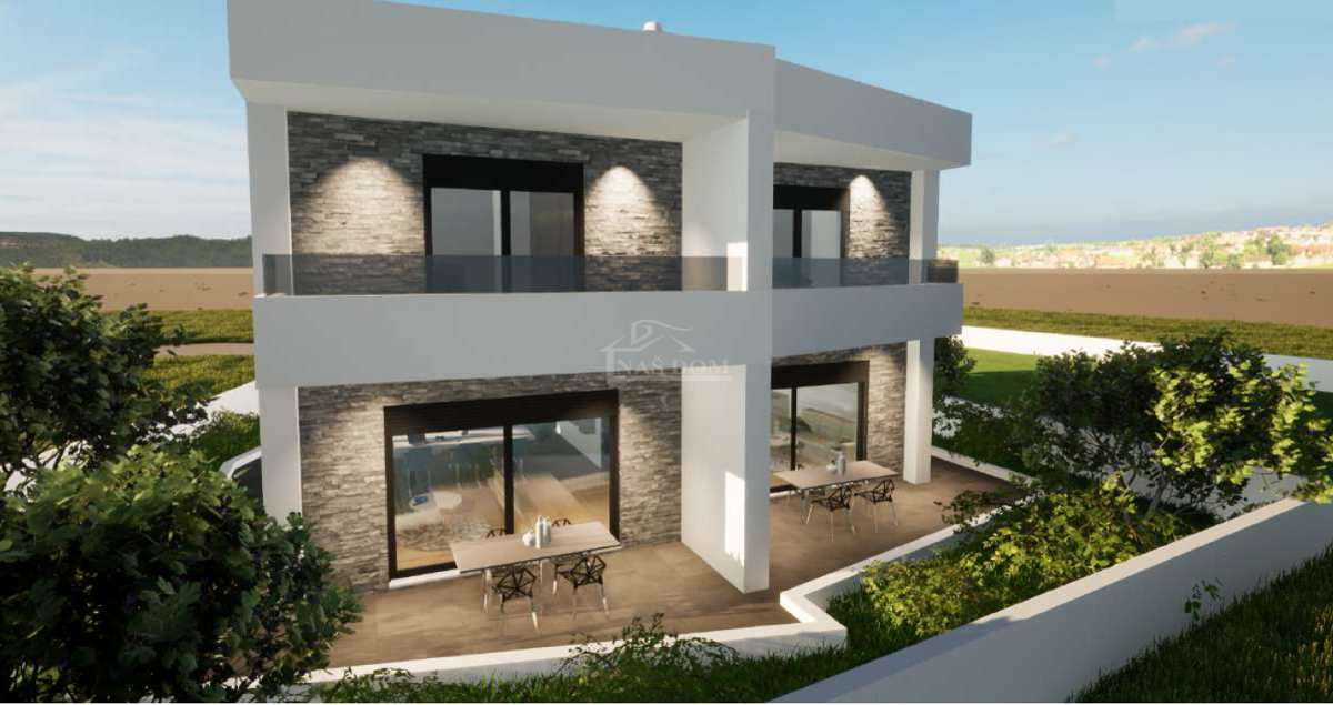 Vodice - **NOVOGRADNJA** S1 hiša na mirni lokaciji, 600 m od plaže