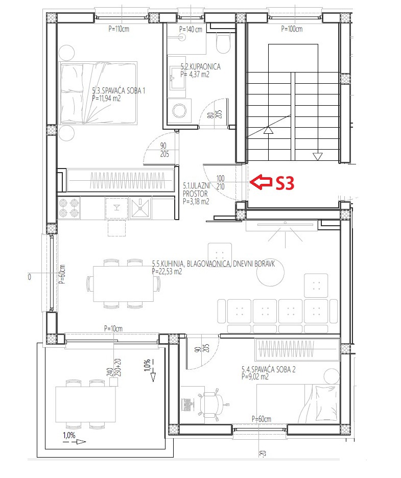 PRILOŽNOST - Stanovanje S3 v prvem nadstropju, NOVOGRADNJA