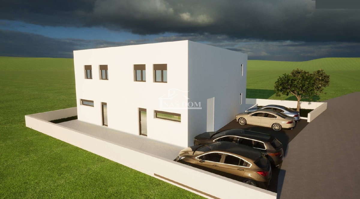 VODICE-*NOVOGRADNJA* S1 Dvojna kuća 550m od plaže