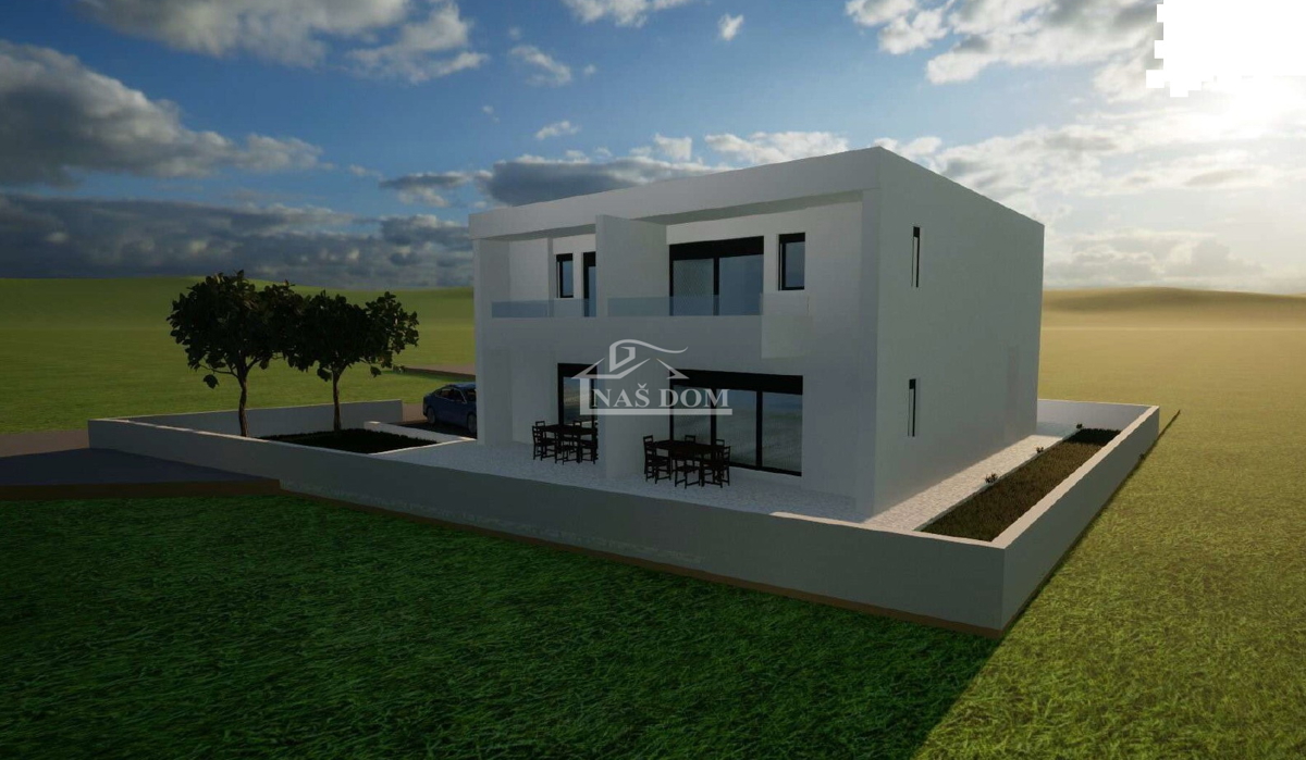VODICE-*NOVOGRADNJA* S1 Dvojna kuća 550m od plaže