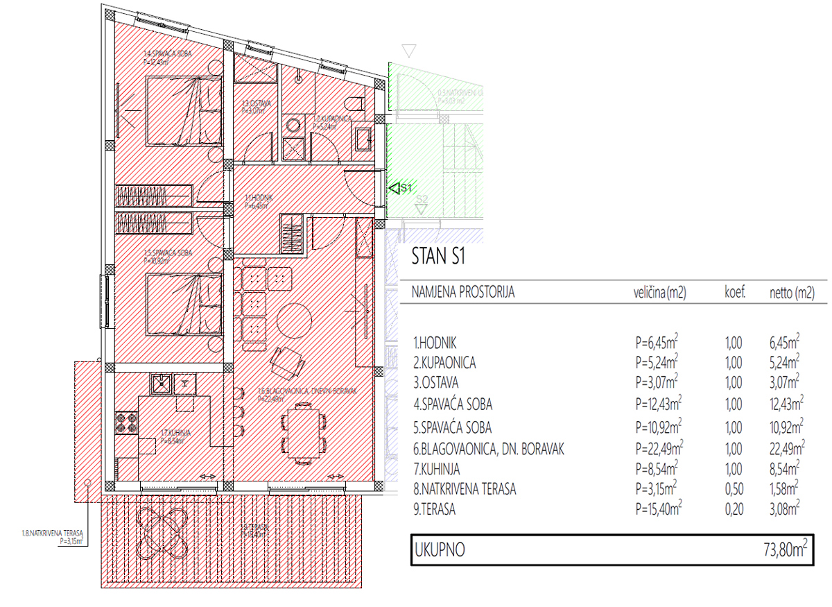 Vodice - PRILOŽNOST - Stanovanje S1 z vrtom, 750 m od plaže