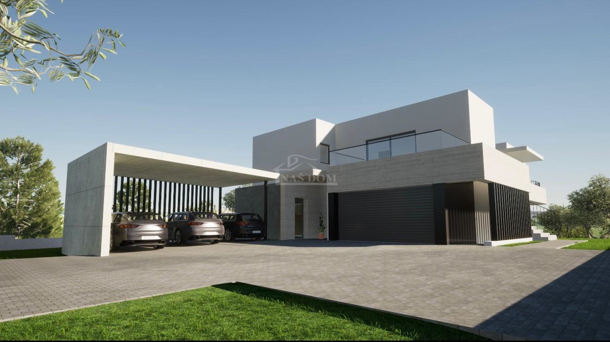 Vodice – Impresivna sodobna vila z bazenom, zdraviliško oazo in dih jemajočim razgledom