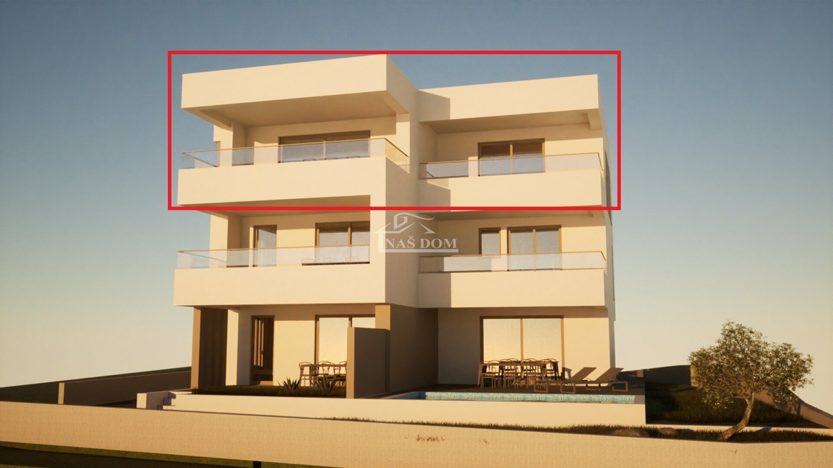 Luksuzni penthouse 129,57 m2 s panoramskim razgledom na morje