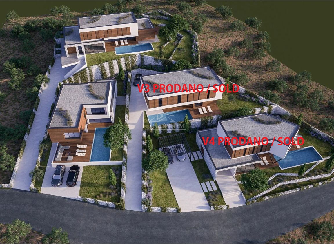 Luksuzna vila "3" s panoramskim pogledom na morje in otočje