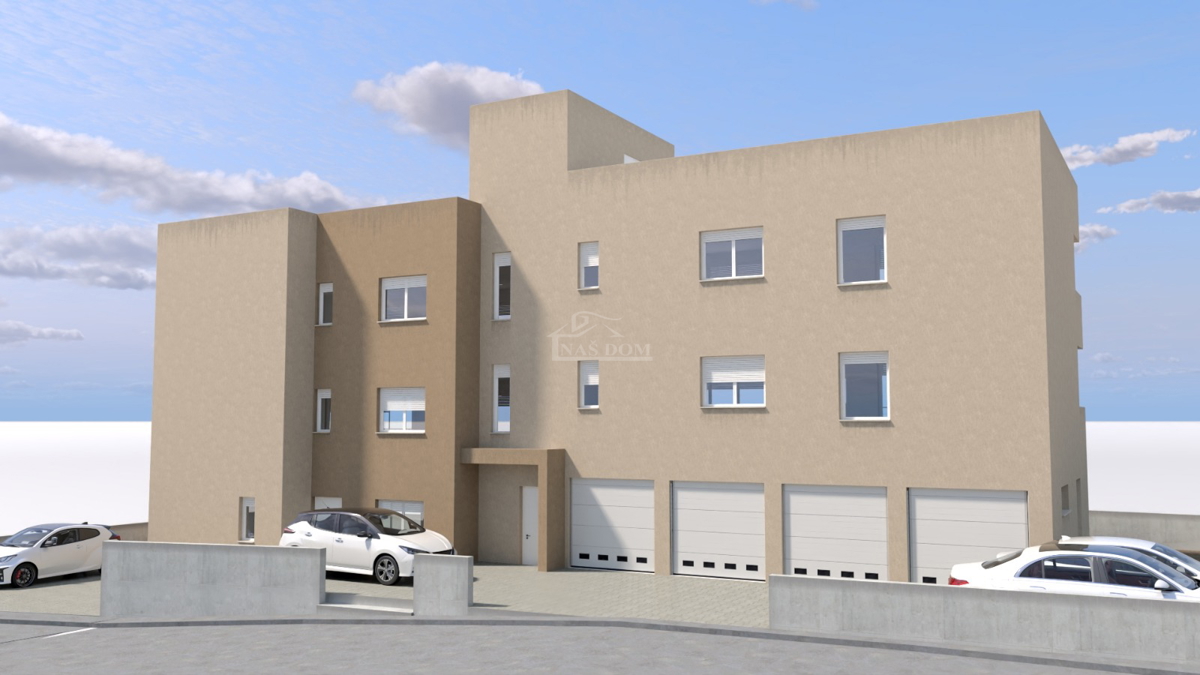 Vodice - NOVOGRADNJA stanovanja z razgledom na morje, 400 m od plaže