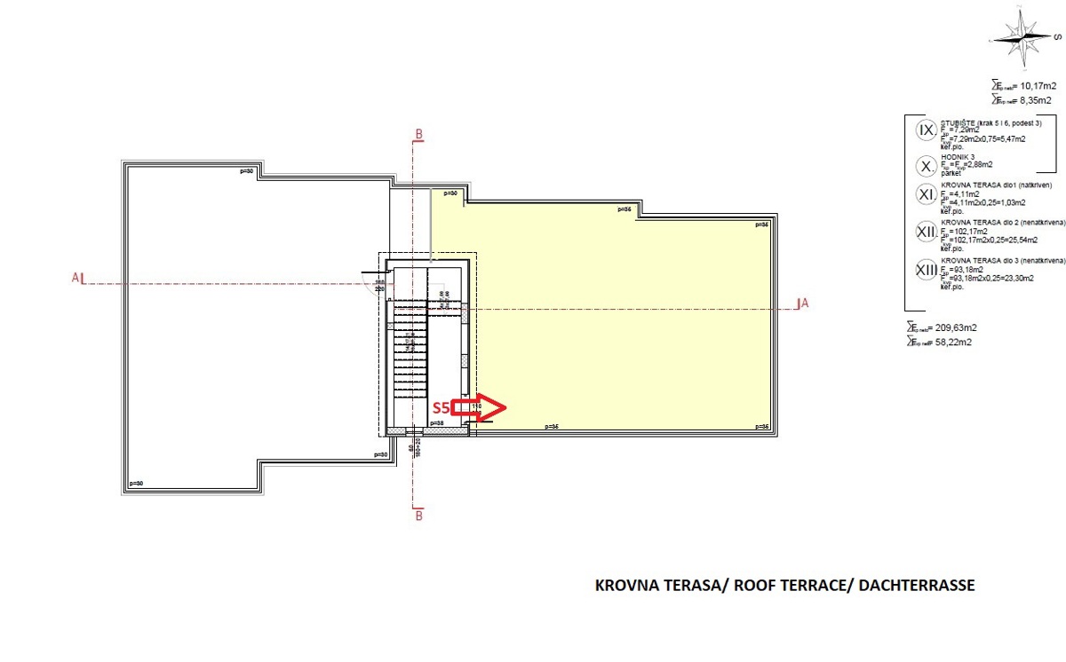 Vodice - NOVOGRADNJA stanovanja z razgledom na morje, 400 m od plaže