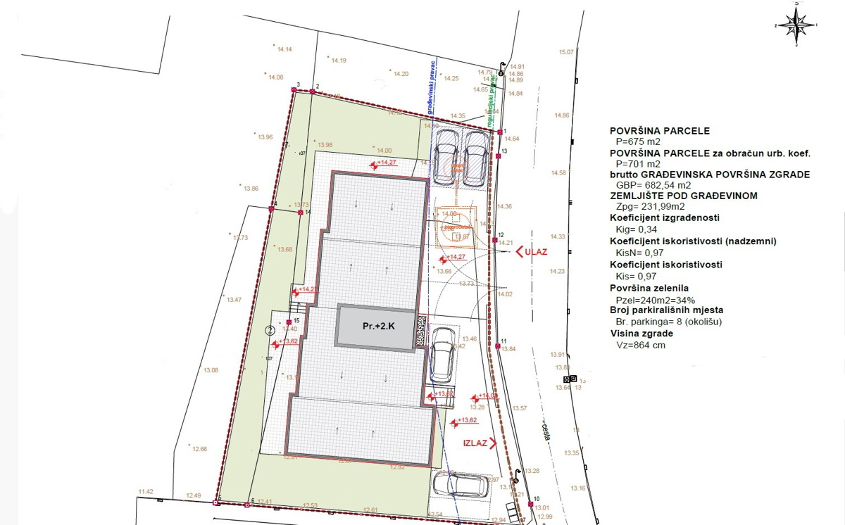 Vodice - NOVOGRADNJA stanovanja z razgledom na morje, 400 m od plaže