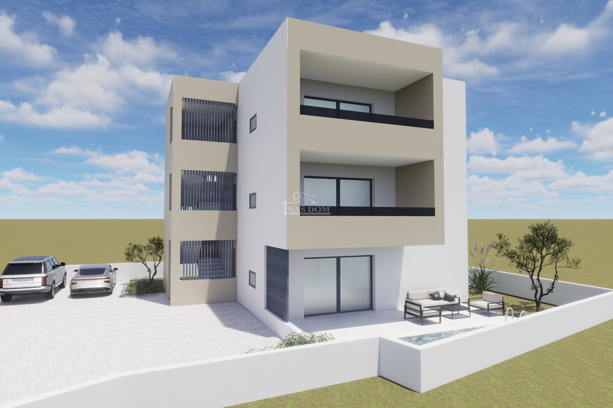 Vodice, PREDPRODAJA, NOVOGRADNJA - S1 pritličje z vrtom in bazenom