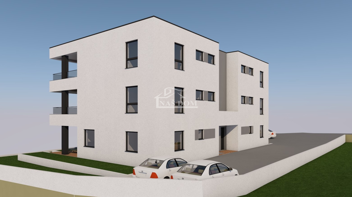 Vodice - **NOVOGRADNJA** *POGLED NA MORJE** S6 stan 2S+DB, 550 m od centra