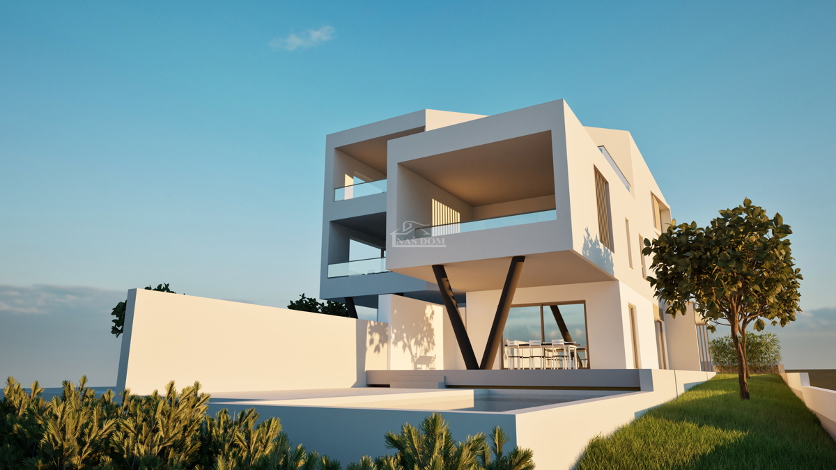 Vodice - Luksuzno dvonadstropno stanovanje S1 s bazenom in vrtom